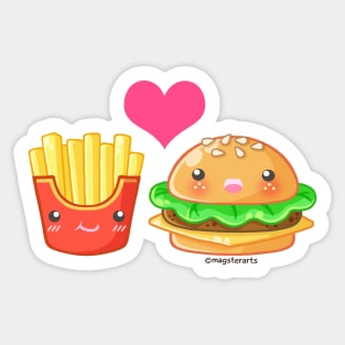 BFF Hamburger & Fries Sticker